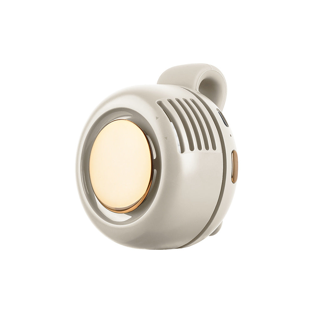 Kühlender Clip-Ventilator mit warmem LED-Licht und wiederaufladbarem Akku Skanto