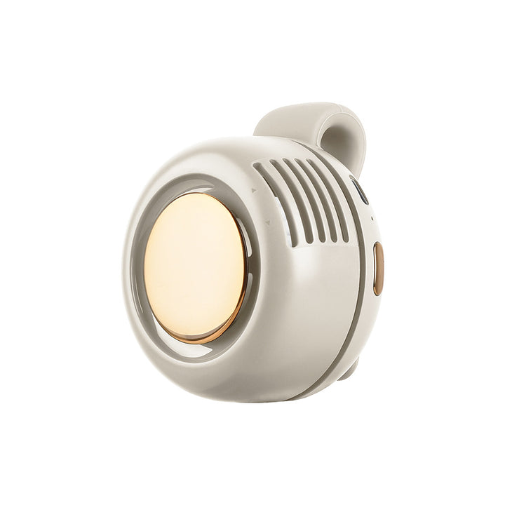 Kühlender Clip-Ventilator mit warmem LED-Licht und wiederaufladbarem Akku Skanto
