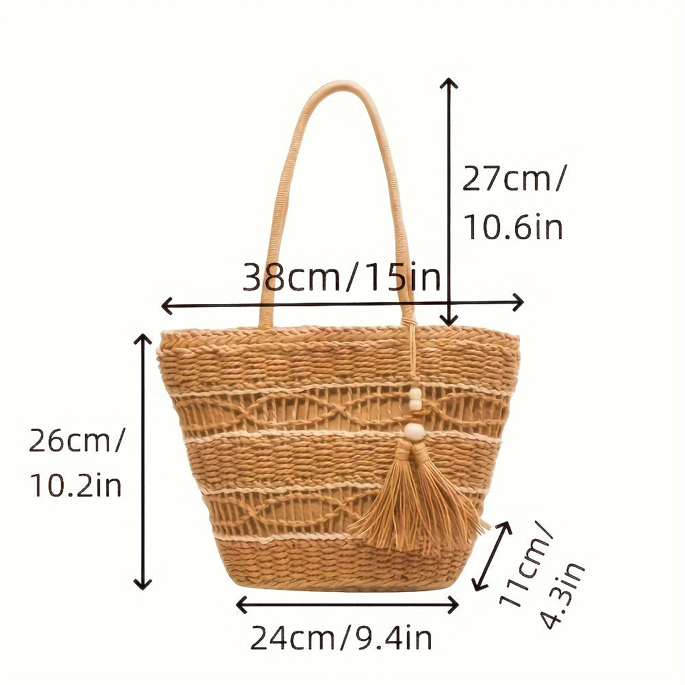 Handtasche aus handgewebtem Naturmaterial Skanto