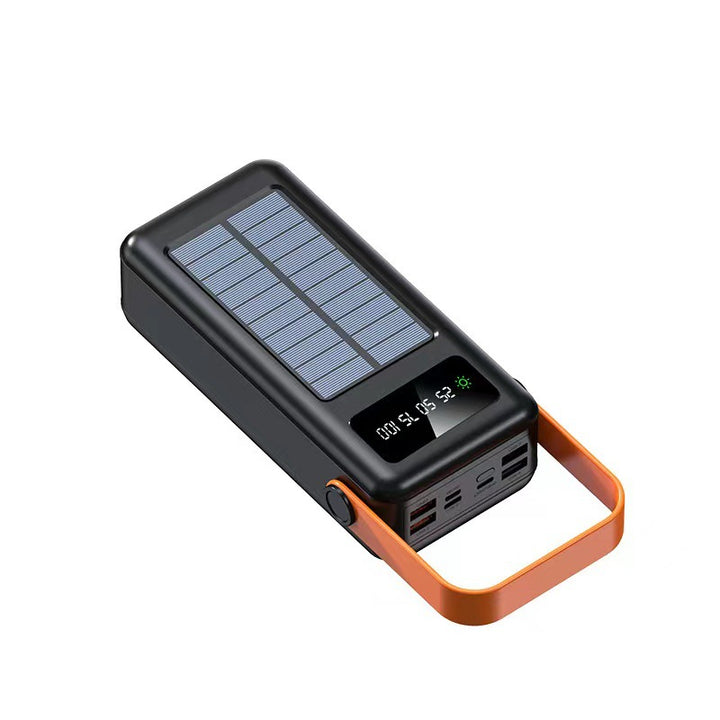 Solarbetriebene Powerbank mit integrierten Ladekabeln Skanto