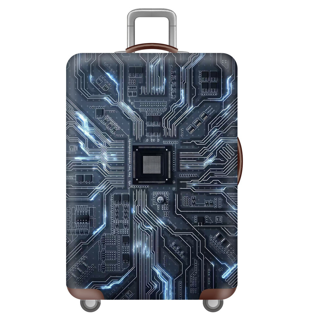 Unisex Hartschalen-Trolley mit Löwenporträt-Print, stoßfester ABS-Polycarbonat-Schale, Multiwheel-Fahrwerk und TSA-Sicherheitsschloss Skanto
