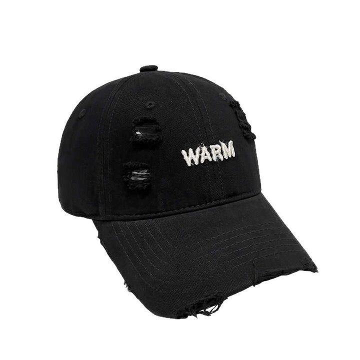 Damen Baumwoll-Cap im Used-Look mit gestickter Botschaft Skanto