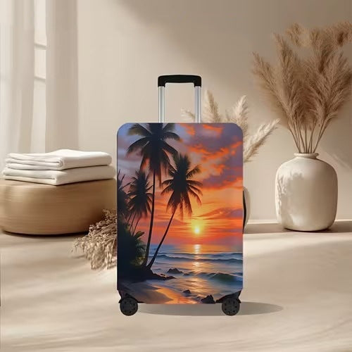 Unisex nicht-elastische Kofferhülle mit vulkanischem Lavamarmor-Design, elastischer Schutzhülle für Trolley Skanto