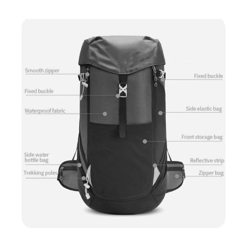 Outdoor-Rucksack mit wasserdichtem Stoff und vielen praktischen Fächern Skanto