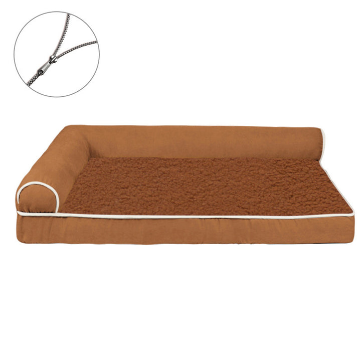 Verstärktes Plüsch-Lounge-Hundebett