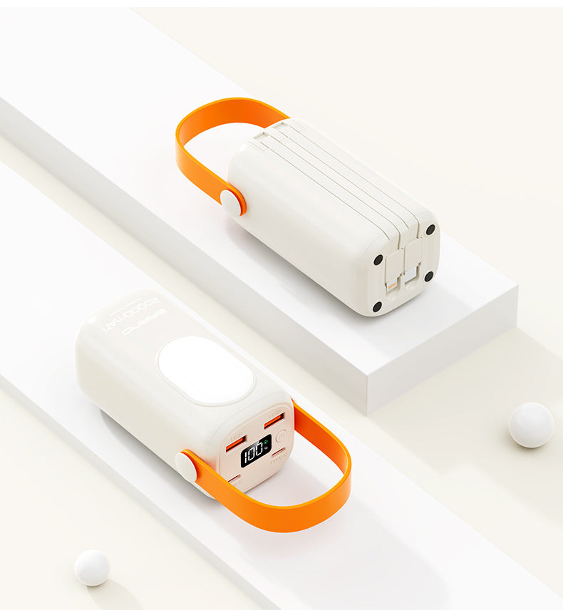 Tragbare Powerbank mit integriertem Tragegriff und digitaler Ladeanzeige Skanto
