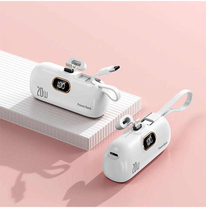 Powerbank mit integriertem Ladekabel Skanto