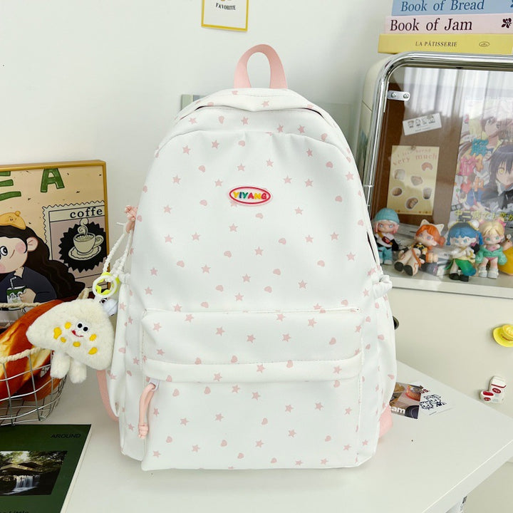 Lässiger Schulrucksack mit Sternenmuster