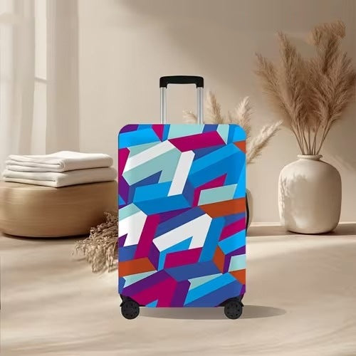 Unisex nicht-elastische Kofferhülle mit vulkanischem Lavamarmor-Design, elastischer Schutzhülle für Trolley Skanto