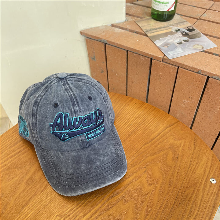 Vintage-inspirierte Distressed Baumwoll-Baseballkappe für Herren Skanto