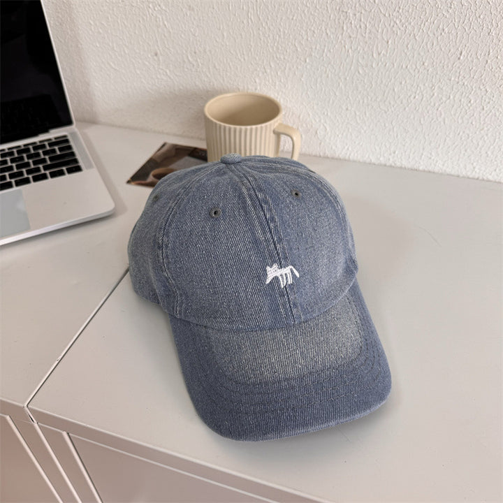 Herren Lässige Grafik Denim-Baseballkappe Skanto