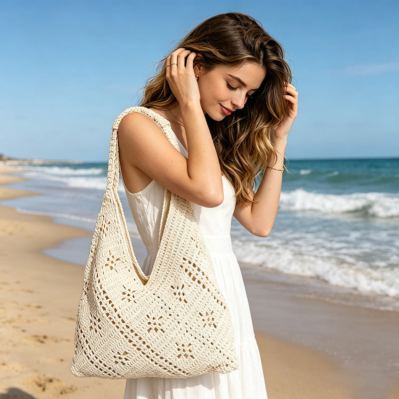 Handgeknüpfte V-Design Tote Bag Skanto