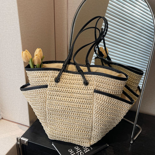 Geräumige Makramee-Strandtasche Skanto