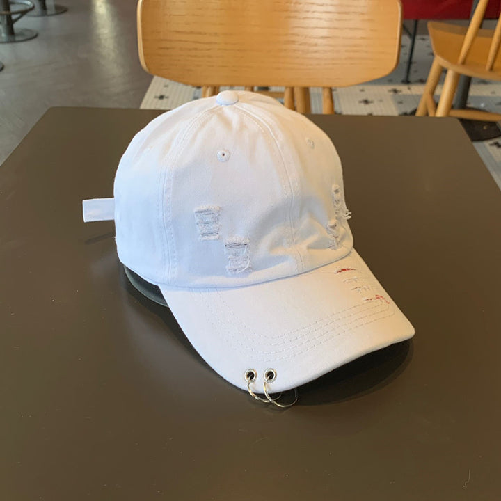 Unisex Distressed Baumwoll-Baseballkappe, verstellbar Skanto