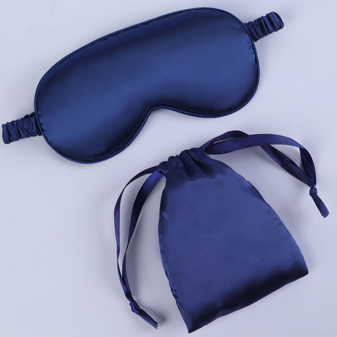 Seidenweiche Maske für Damen mit gepolstertem Augenbereich, verstellbarem Gummiband und Aufbewahrungsbeutel Skanto