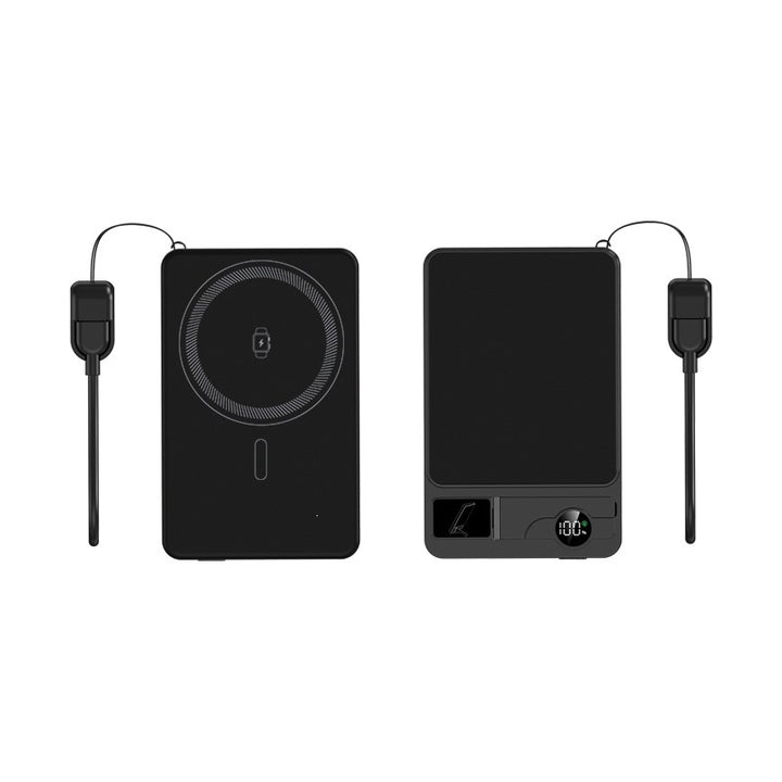 Tragbare Powerbank mit integrierter kabelloser Ladetechnologie und Dual-Schnellladefunktion Skanto