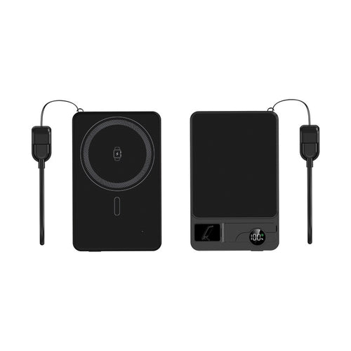 Tragbare Powerbank mit integrierter kabelloser Ladetechnologie und Dual-Schnellladefunktion Skanto