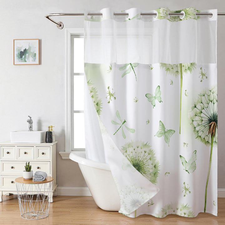 Duschvorhang mit botanischem Blumenmuster Skanto