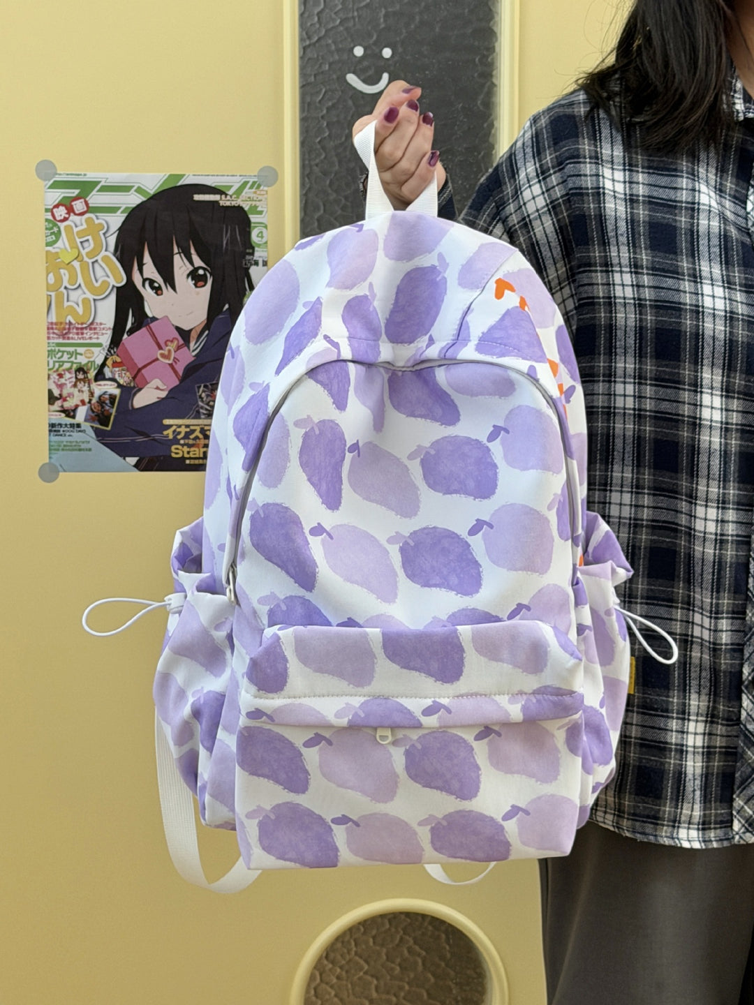 Niedlicher Schulrucksack mit Apfelmuster