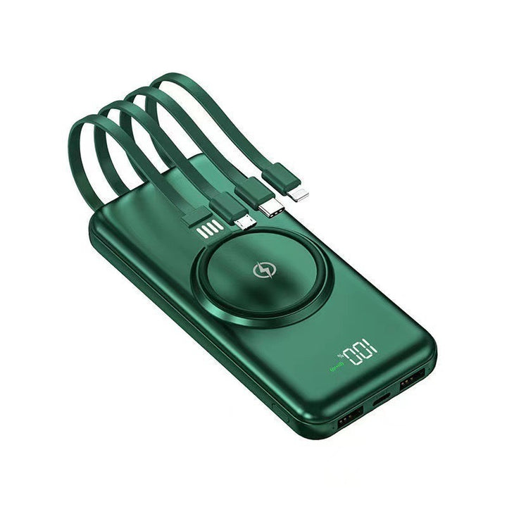 Tragbare Powerbank mit integrierten Kabeln Skanto