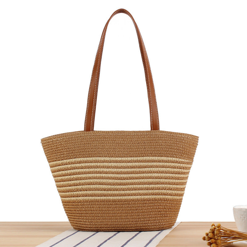 Shopper mit strukturierter Optik aus Naturgeflecht Skanto