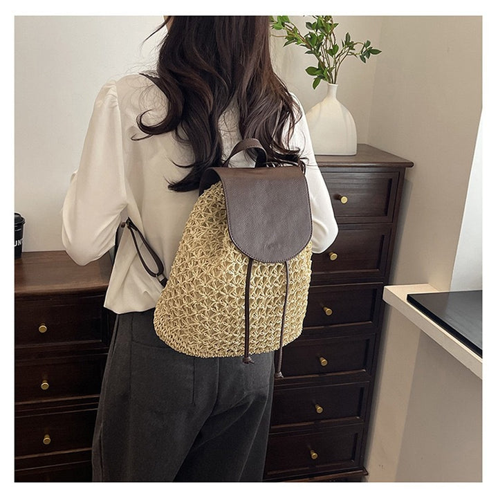 Handgefertigter Rucksack aus geflochtenem Naturmaterial Skanto
