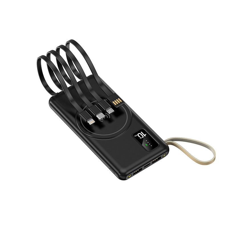 Portable Qi-Lade-Powerbank mit multifunktionalen USB-Anschlüssen Skanto