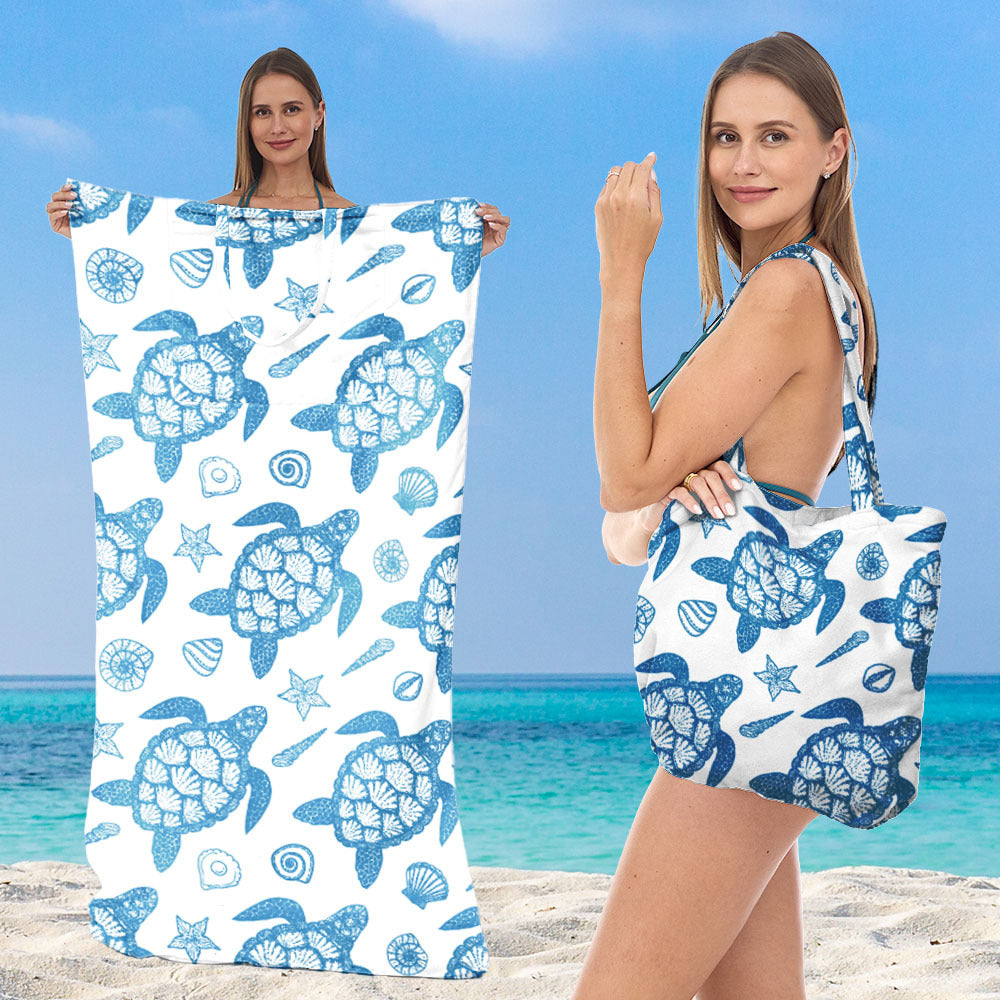 Strandtuch mit elegantem Blumenmuster Skanto