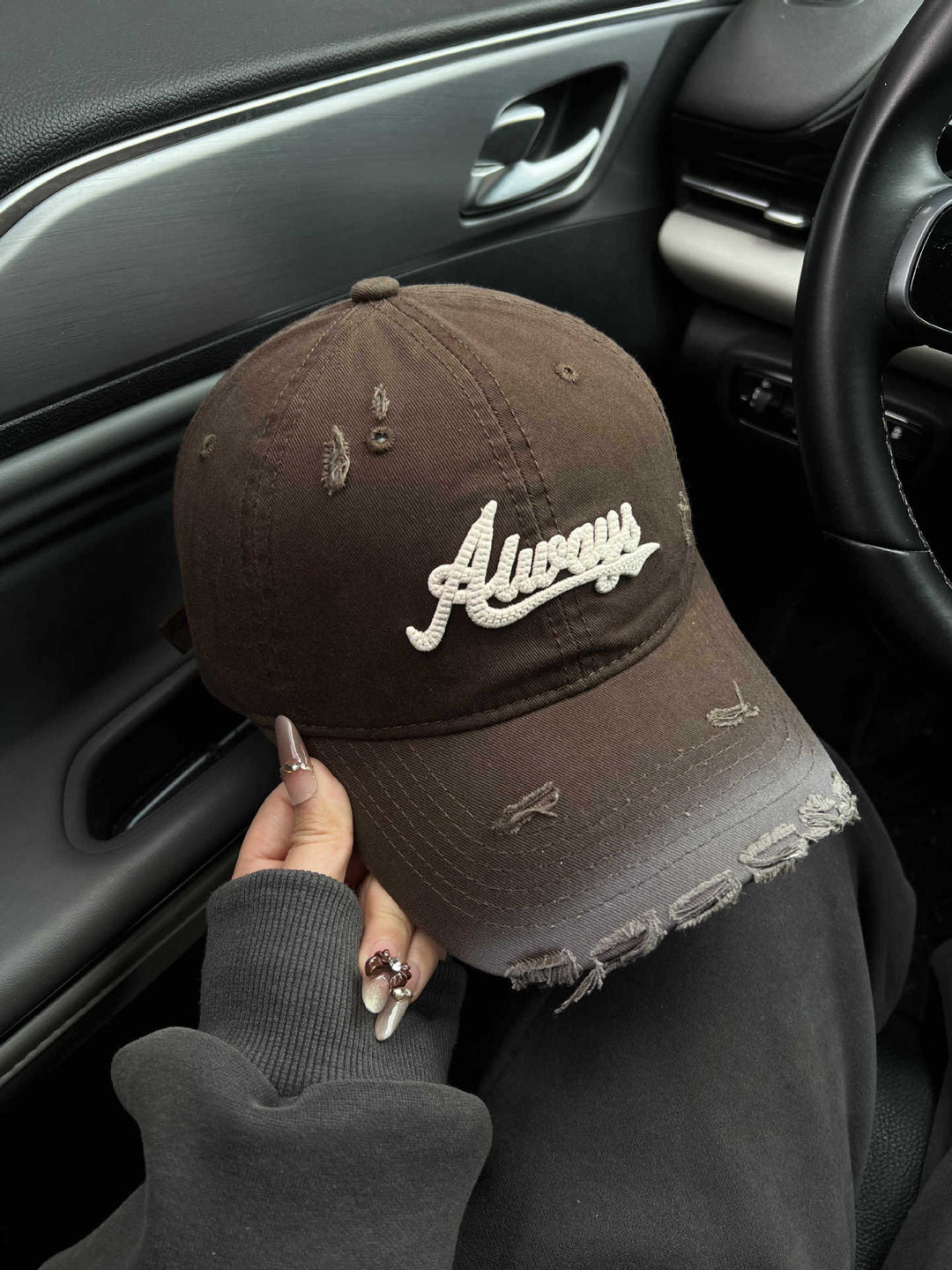 Damen Baseball Cap mit Grafik im Used-Look Skanto