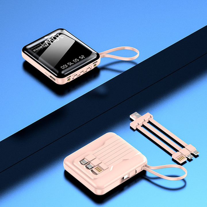 Tragbare Powerbank mit Digitalanzeige und multifunktionalem Kabel Skanto