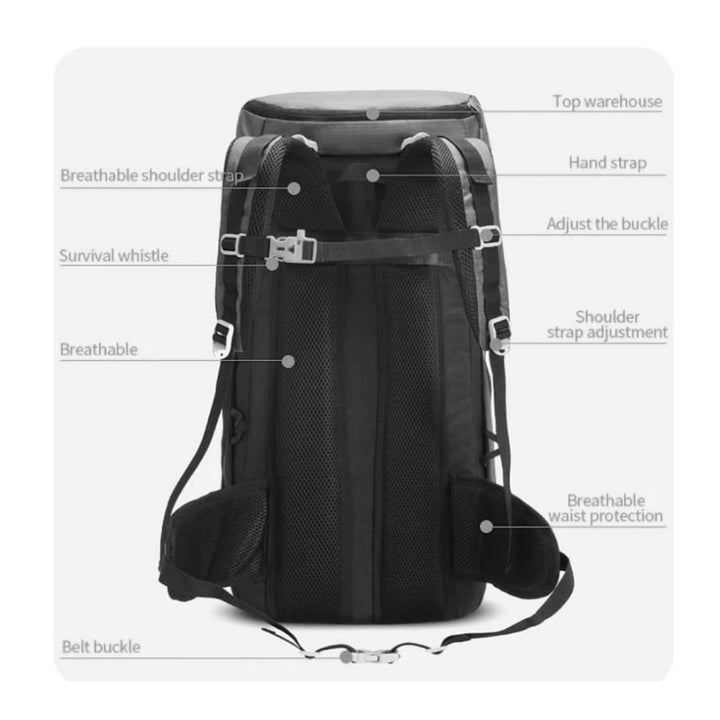 Outdoor-Rucksack mit wasserdichtem Stoff und vielen praktischen Fächern Skanto