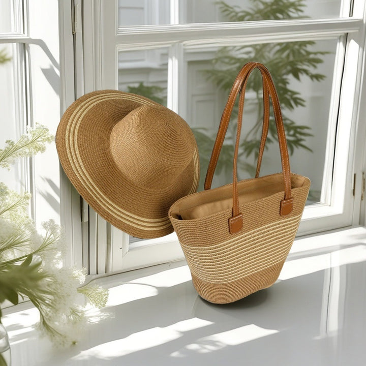 Strandtasche mit bunten Streifen Skanto