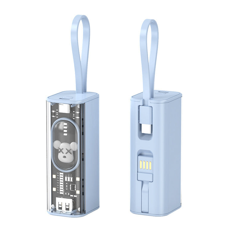 Tragbare Powerbank mit integriertem Ladekonzept und praktischem Tragegurt Skanto