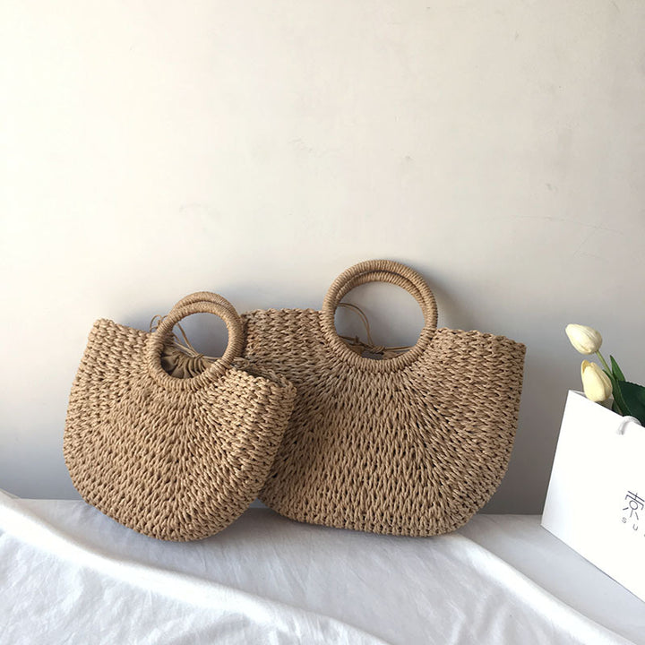 Strandtasche aus handgewebtem Naturmaterial Skanto