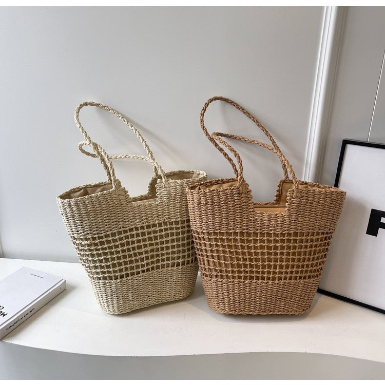 Skanto Makramee Tote Bag mit offenem Geflecht Skanto