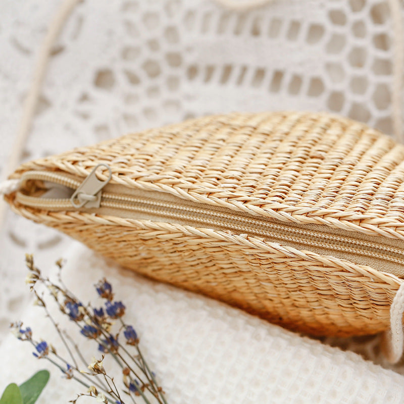 Rattan-Strohtasche mit verstellbarem Riemen Skanto