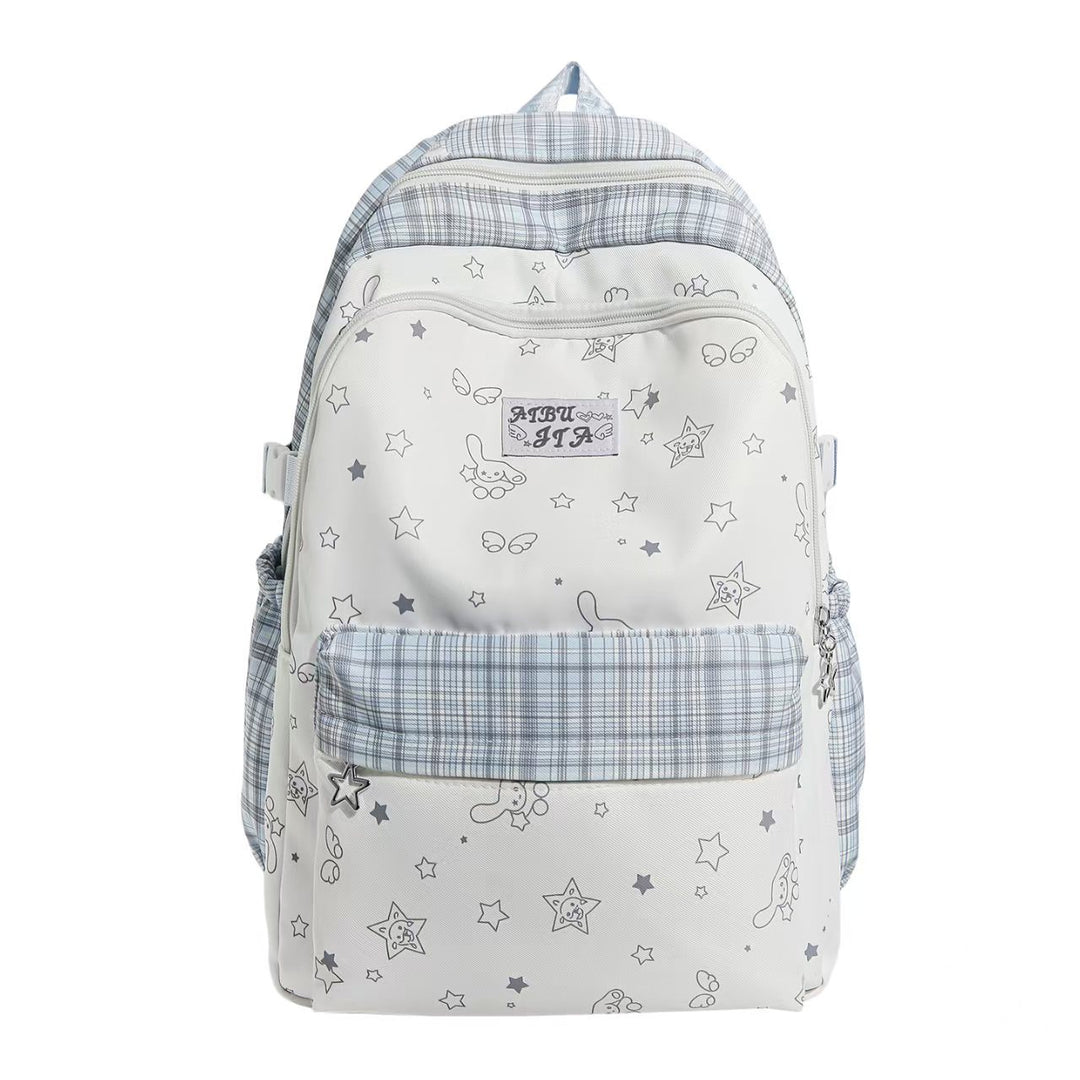 Verspielter gemusterter Schulrucksack Skanto