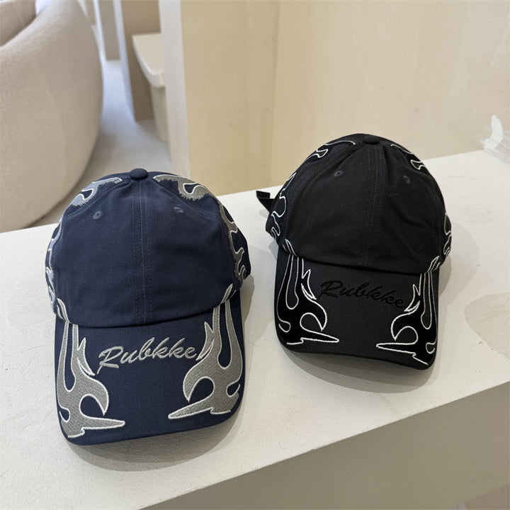 Herren-Baseballkappe mit grafischer Flammenstickerei Skanto