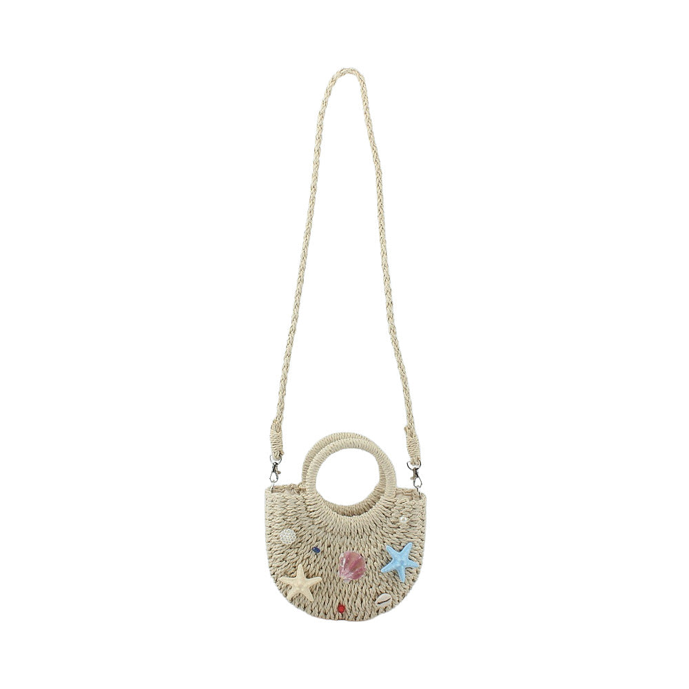 Handgemachte Strandtasche mit maritimem Dekor Skanto