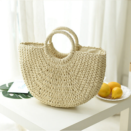 Strandtasche aus handgewebtem Naturmaterial Skanto