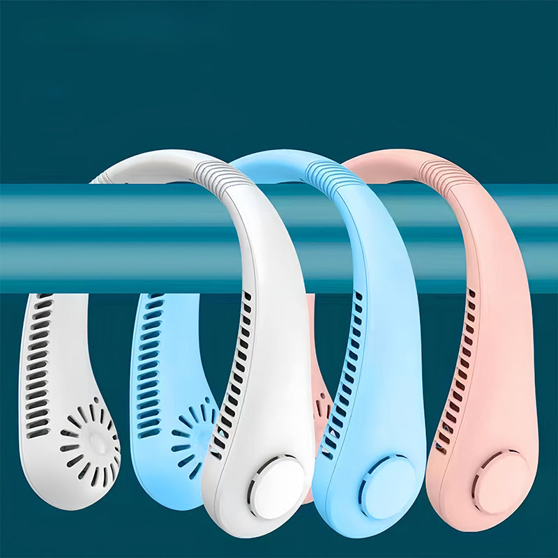 Kühlender Freihand-Nackenventilator mit bürstenlosen Motoren und USB-C wiederaufladbar Skanto