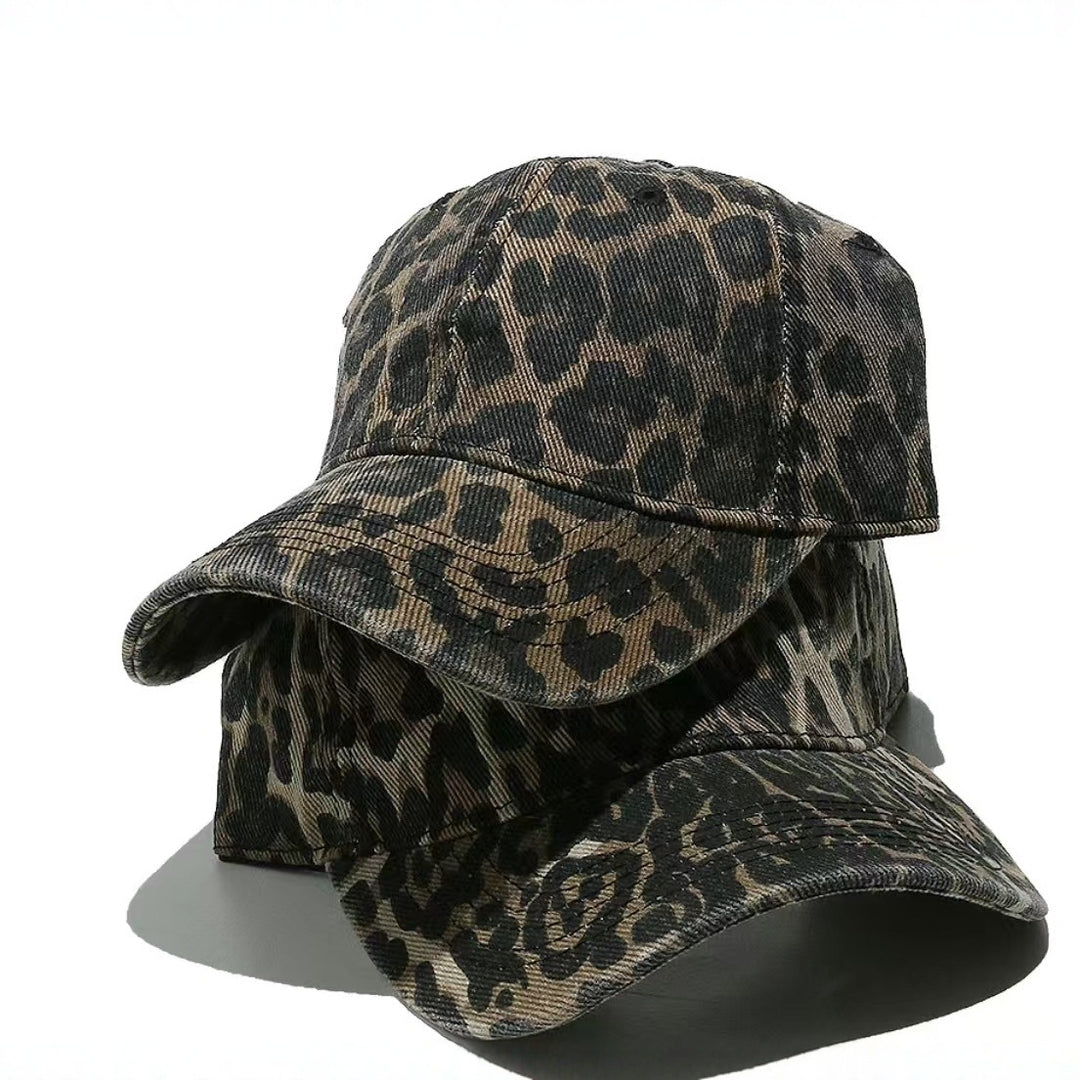 Damen stylische Baseballkappe mit Animal-Print Skanto