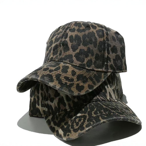 Damen stylische Baseballkappe mit Animal-Print Skanto