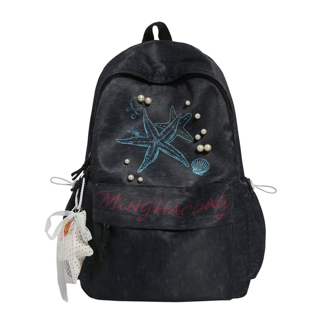 Maritim inspirierter Rucksack Skanto mit Verzierungen