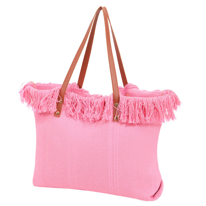 Strandtasche mit auffälligen Fransen Skanto