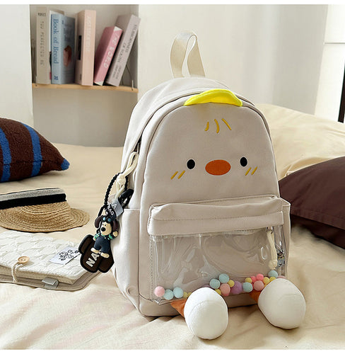 Charmanter Mini-Schulrucksack für Kinder mit Entenmotiv