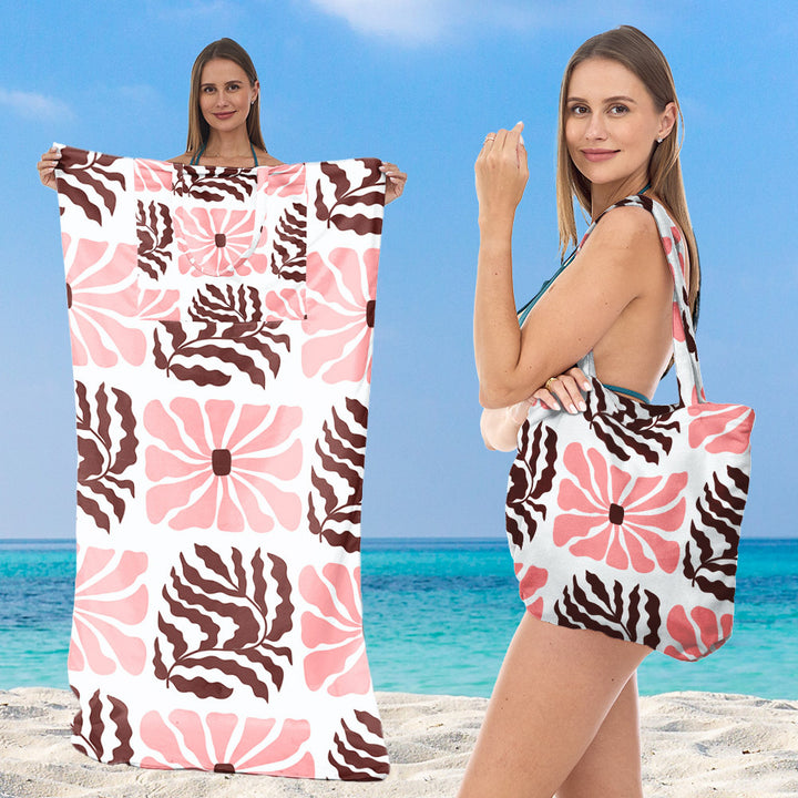 Strandtuch mit elegantem Blumenmuster Skanto