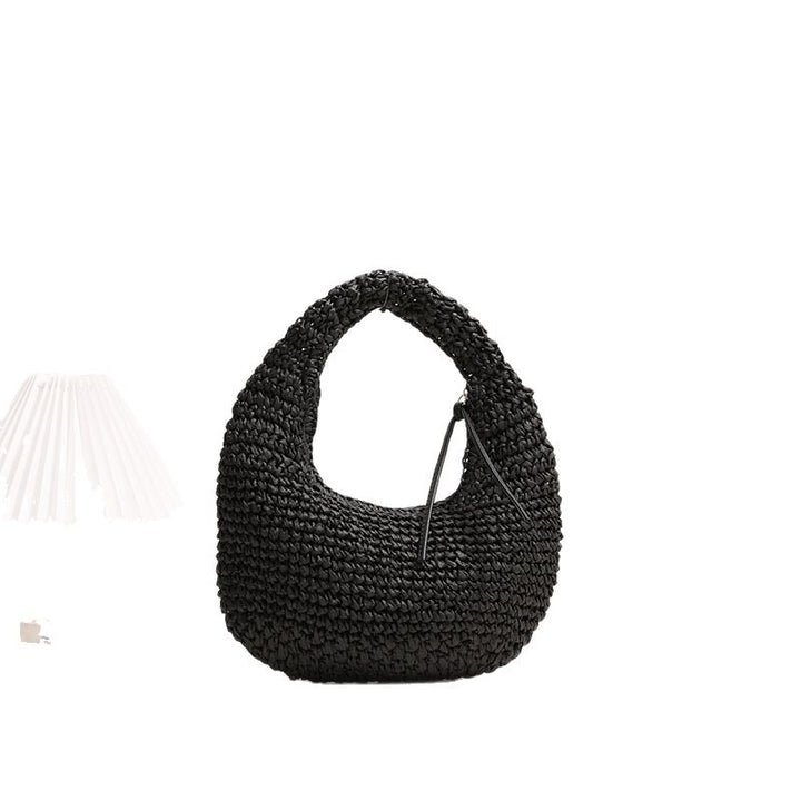 Handgemachte Korbtasche im modernen Hobo-Stil Skanto