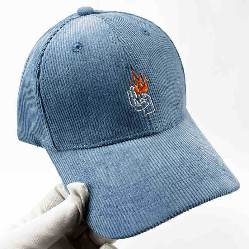 Baseballkappe aus Cord mit Grafik für Herren Skanto