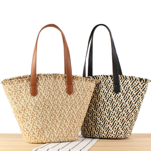 Stylische Freizeithandtasche aus geflochtenem Naturmaterial Skanto